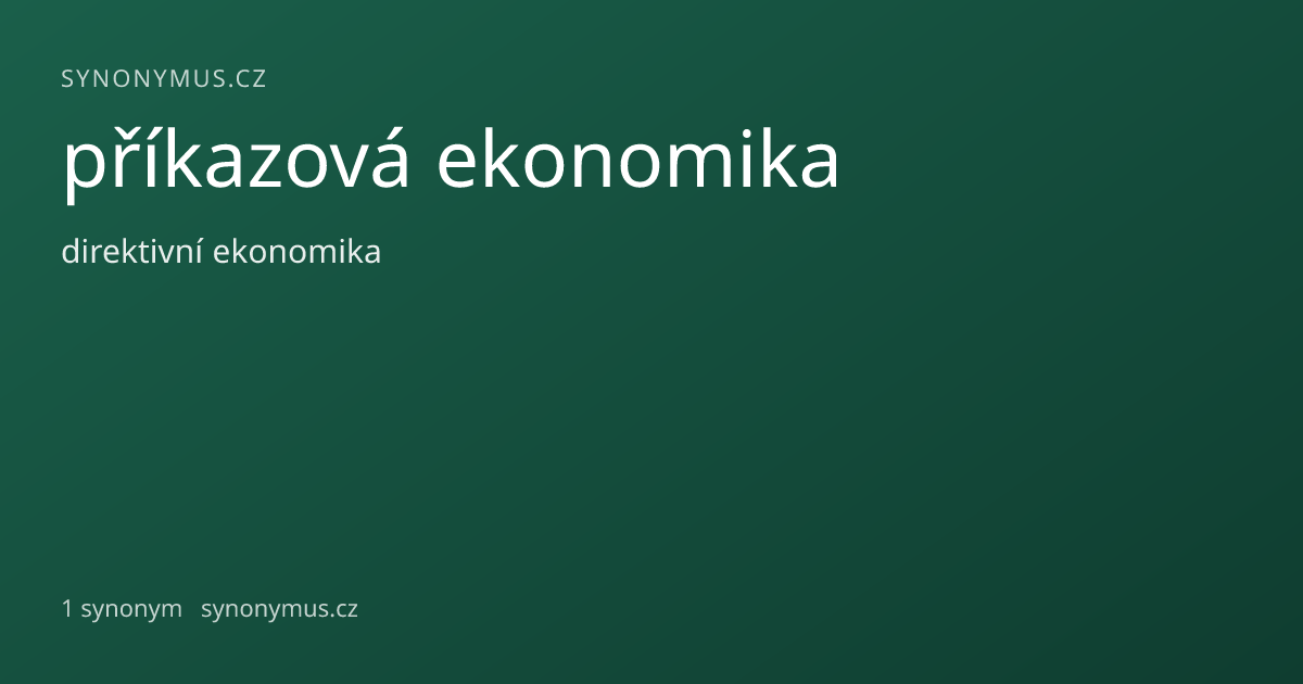 Náhled odkazu: příkazová ekonomika