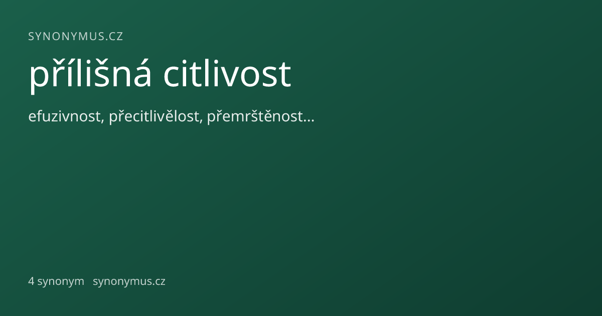 Náhled odkazu: přílišná citlivost