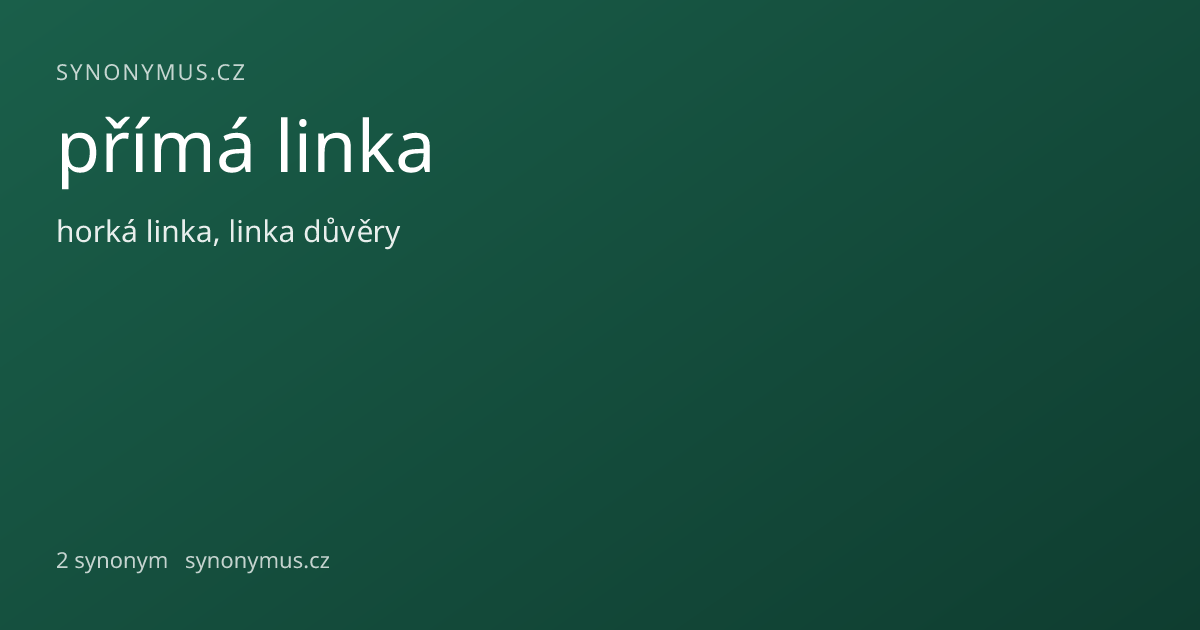 Náhled odkazu: přímá linka