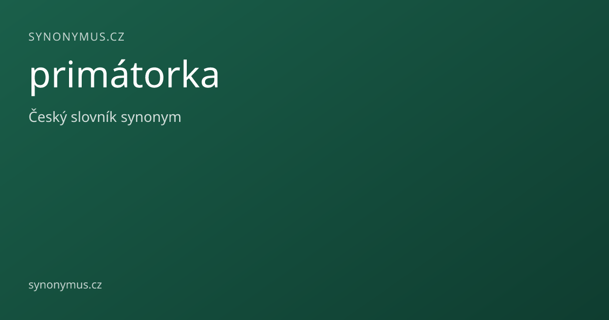 Náhled odkazu: primátorka