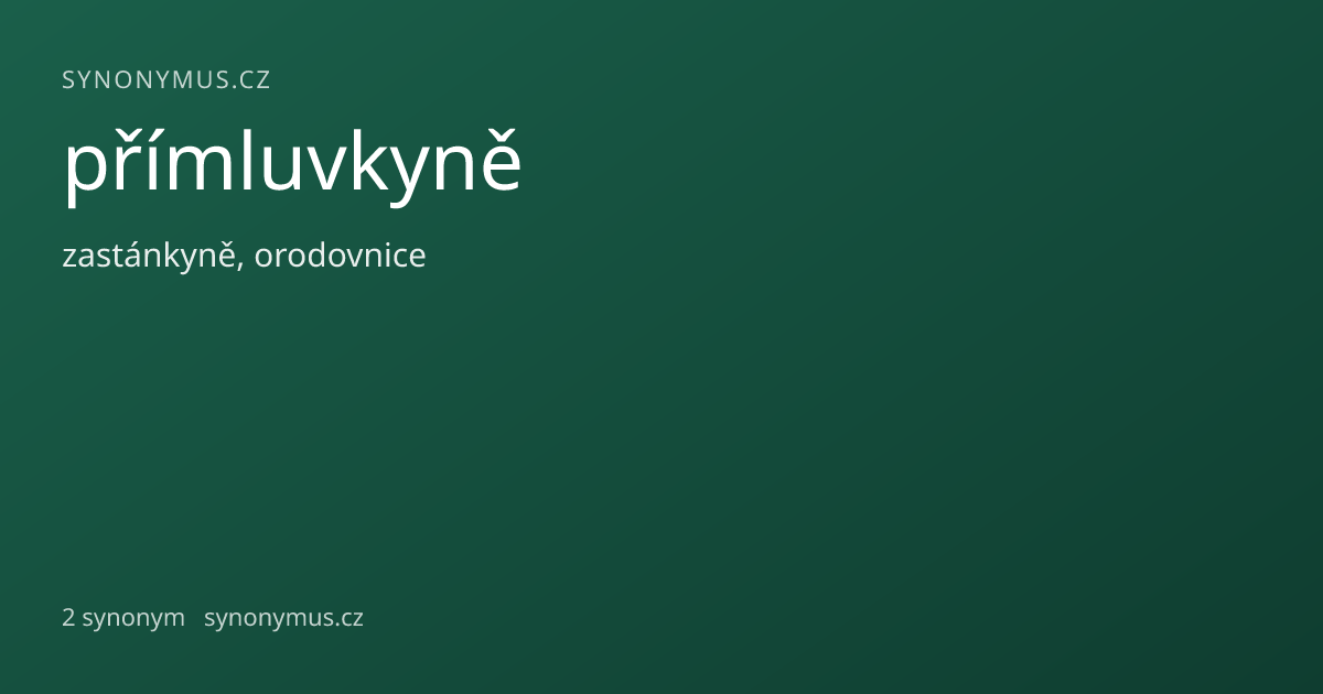 Náhled odkazu: přímluvkyně