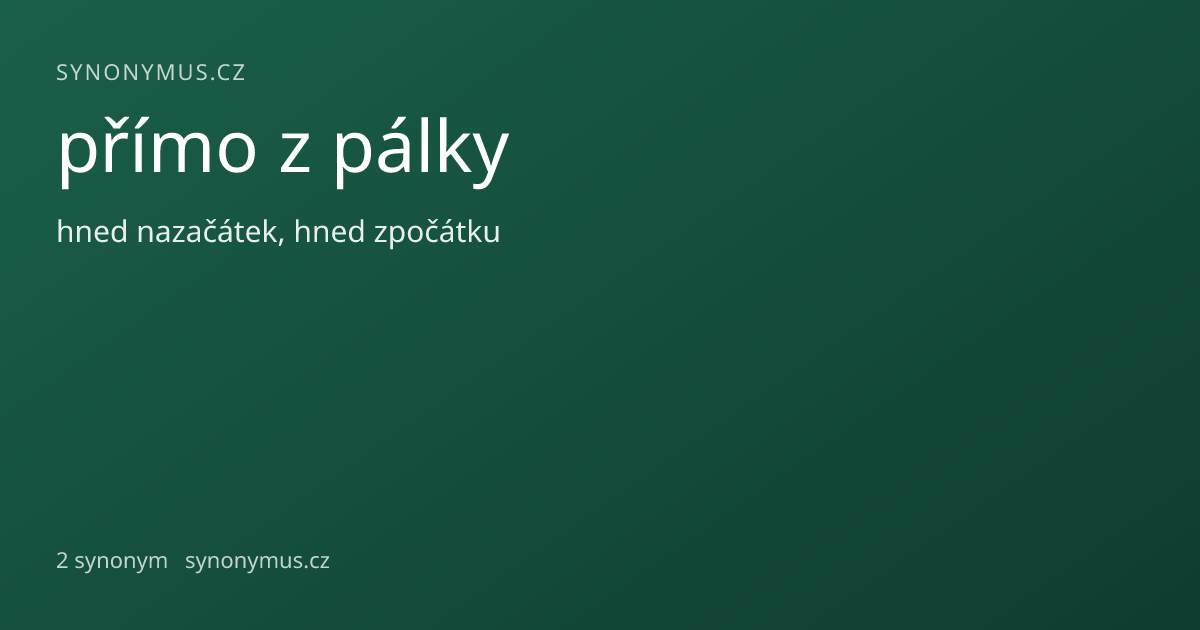 Náhled odkazu: přímo z pálky