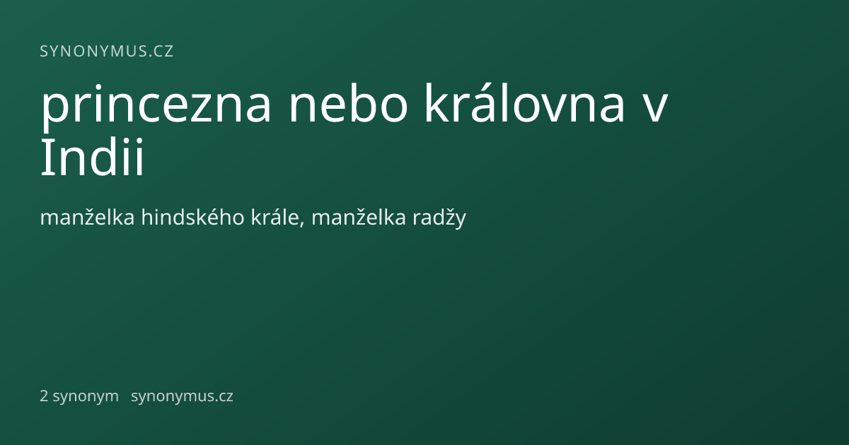 Náhled odkazu: princezna nebo královna v Indii