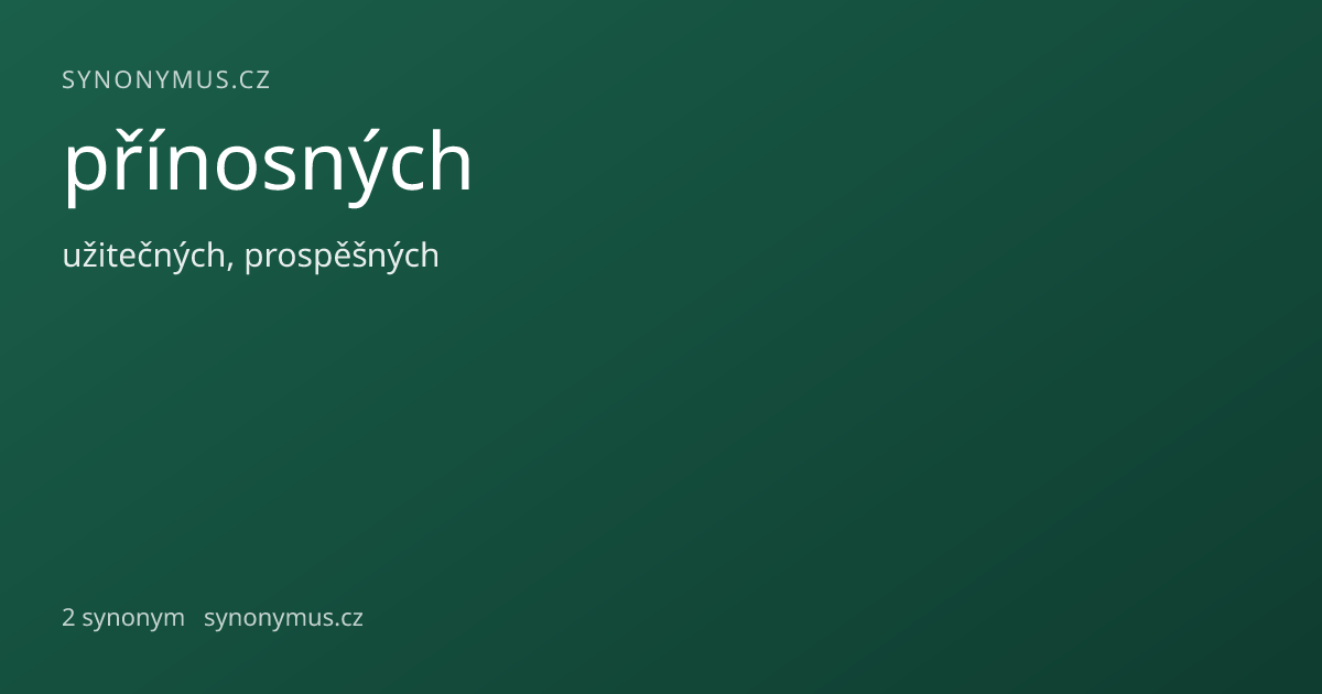 Náhled odkazu: přínosných