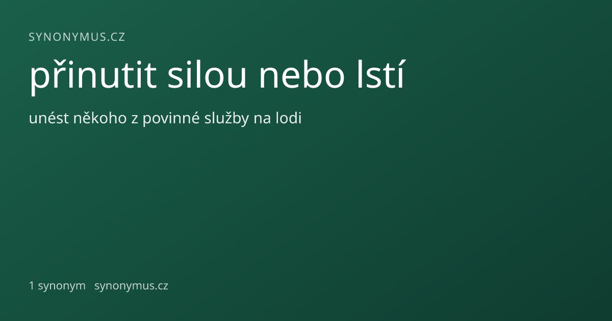 Náhled odkazu: přinutit silou nebo lstí