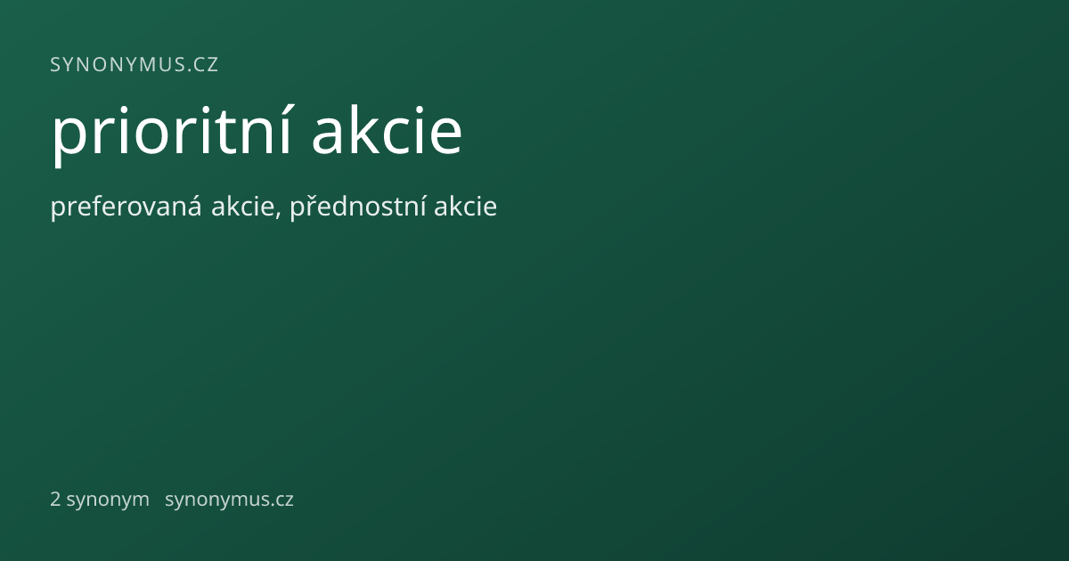 Náhled odkazu: prioritní akcie