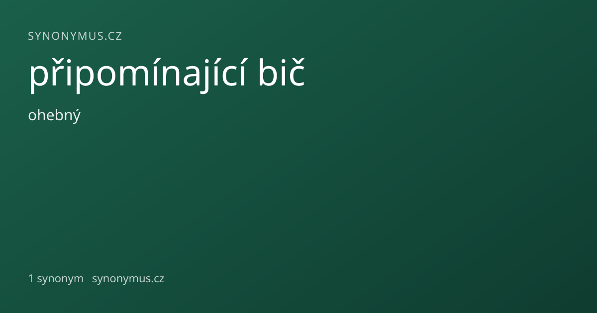 Náhled odkazu: připomínající bič