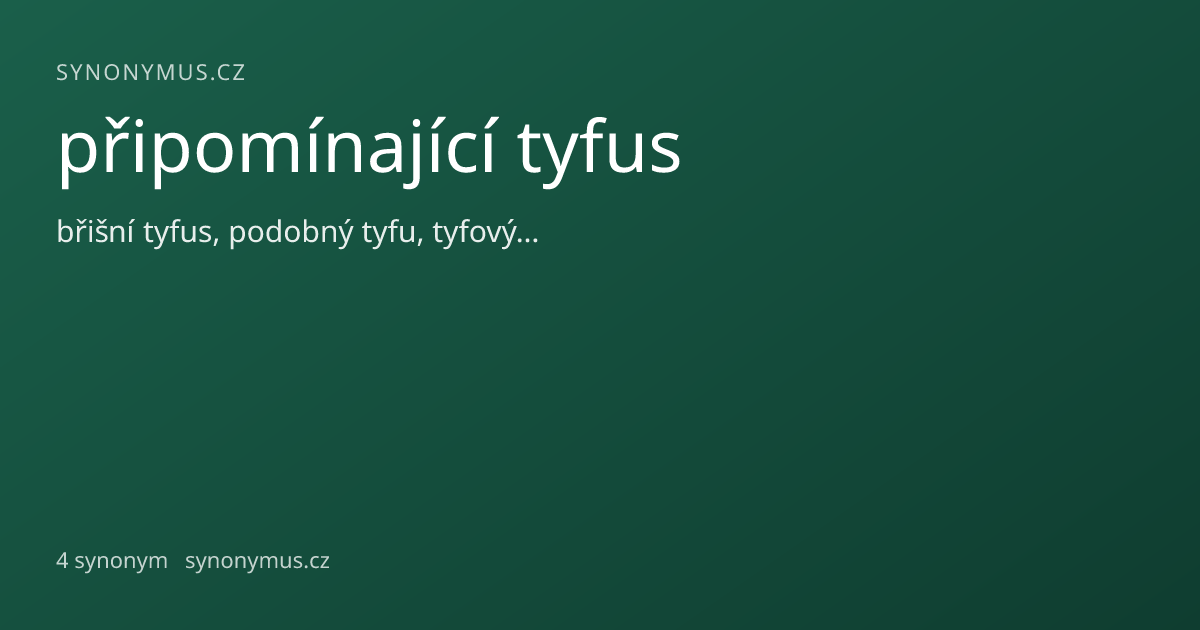 Náhled odkazu: připomínající tyfus