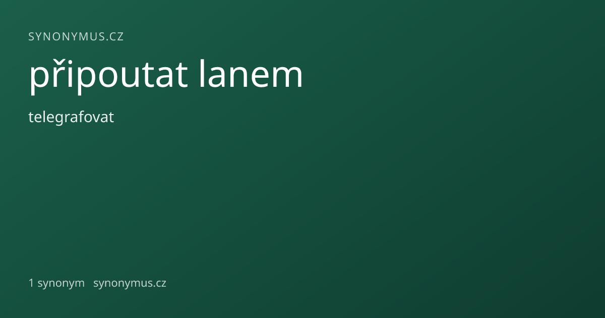 Náhled odkazu: připoutat lanem