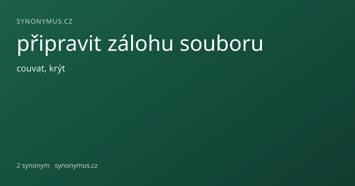 Náhled odkazu: připravit zálohu souboru