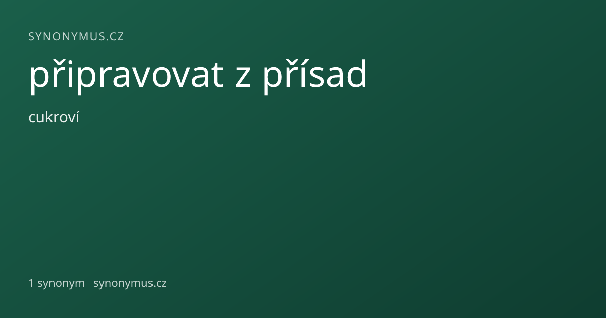 Náhled odkazu: připravovat z přísad