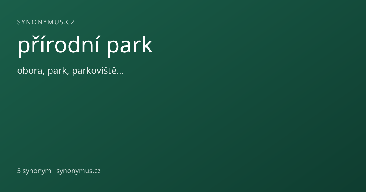 Náhled odkazu: přírodní park