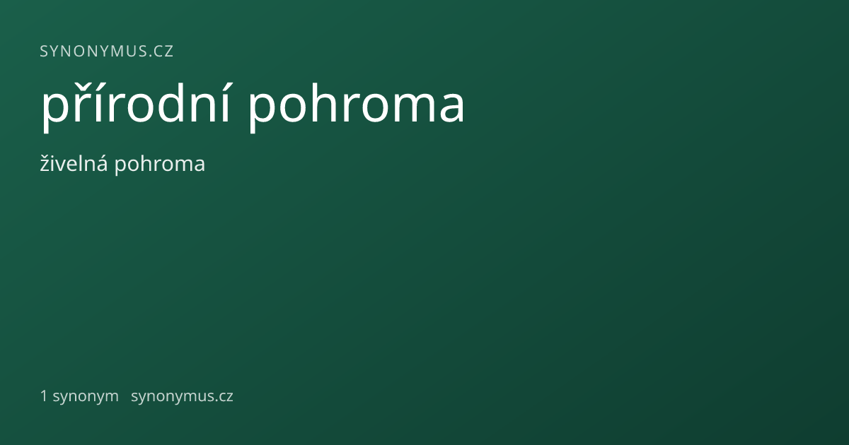 Náhled odkazu: přírodní pohroma