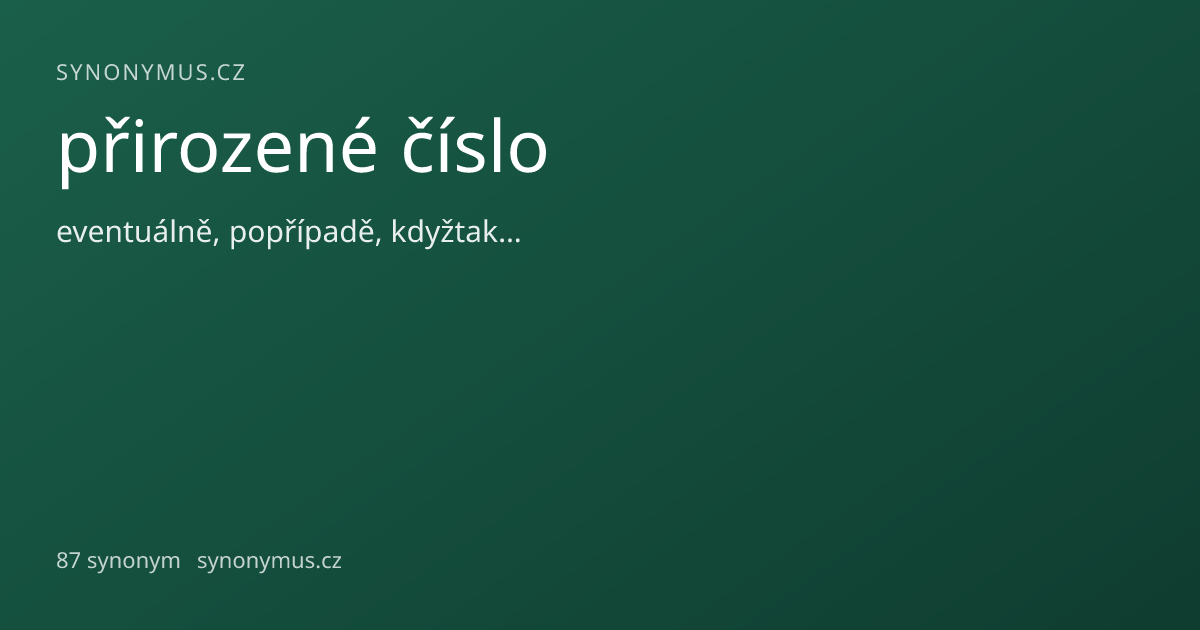 Náhled odkazu: přirozené číslo