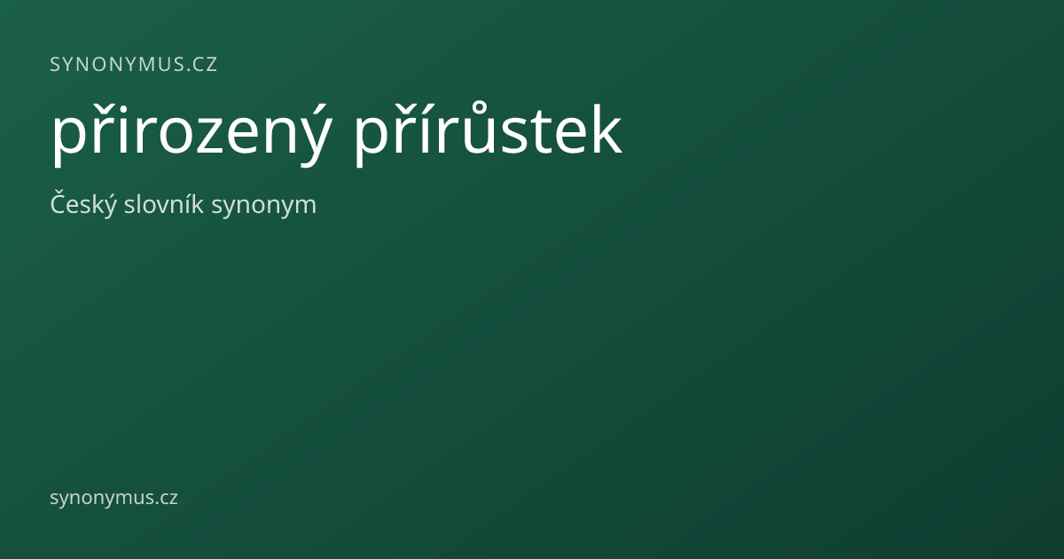 Náhled odkazu: přirozený přírůstek