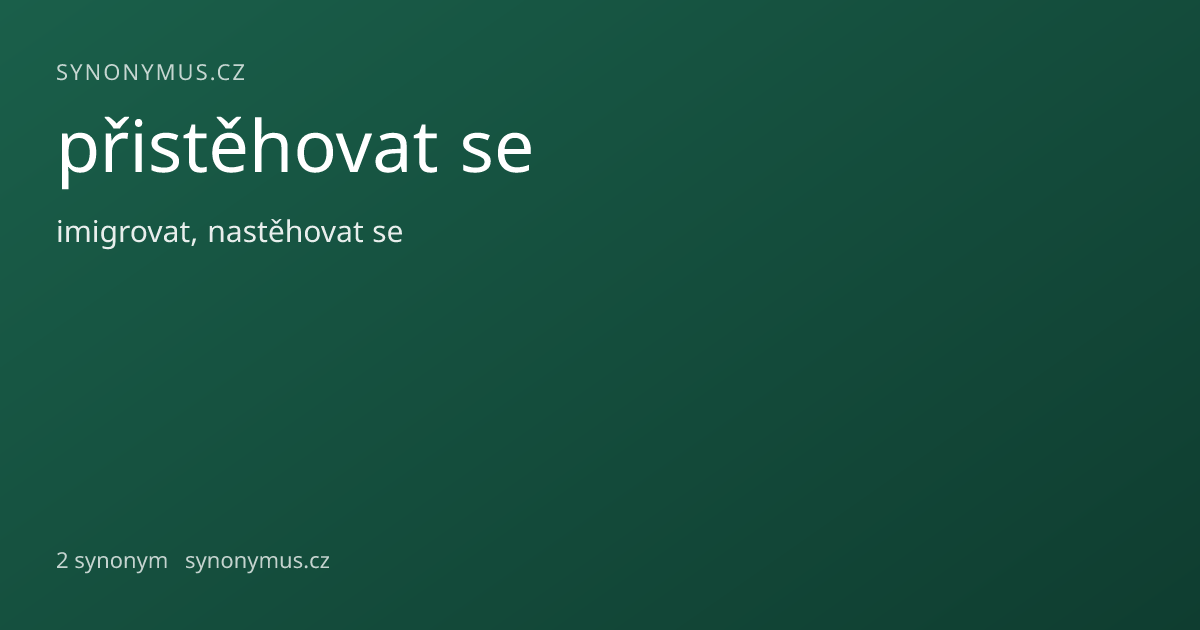 Náhled odkazu: přistěhovat se