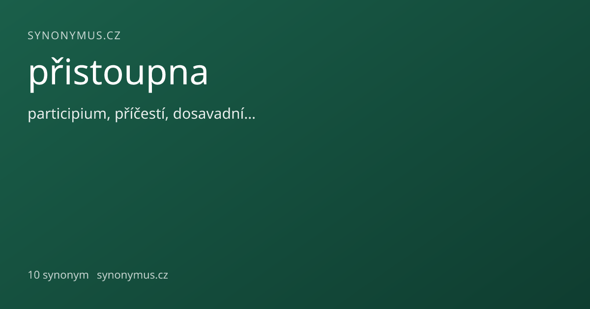 Náhled odkazu: přistoupna