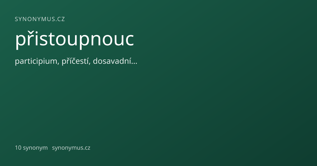 Náhled odkazu: přistoupnouc