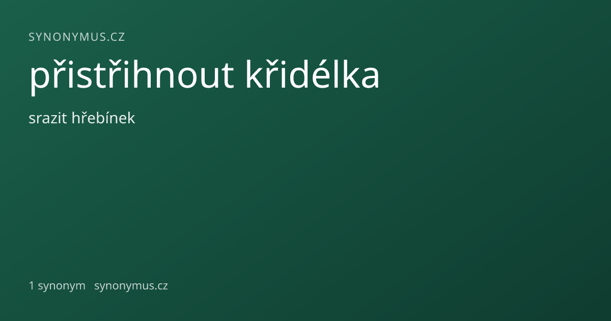 Náhled odkazu: přistřihnout křidélka