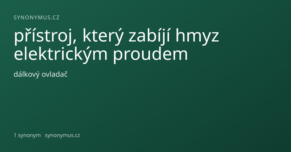 Náhled odkazu: přístroj, který zabíjí hmyz elektrickým proudem