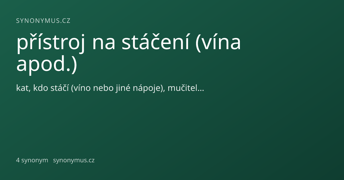 Náhled odkazu: přístroj na stáčení (vína apod.)