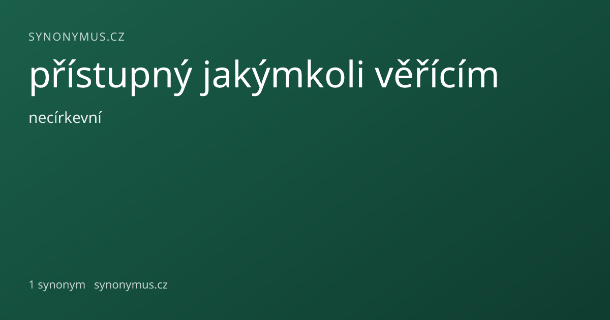 Náhled odkazu: přístupný jakýmkoli věřícím