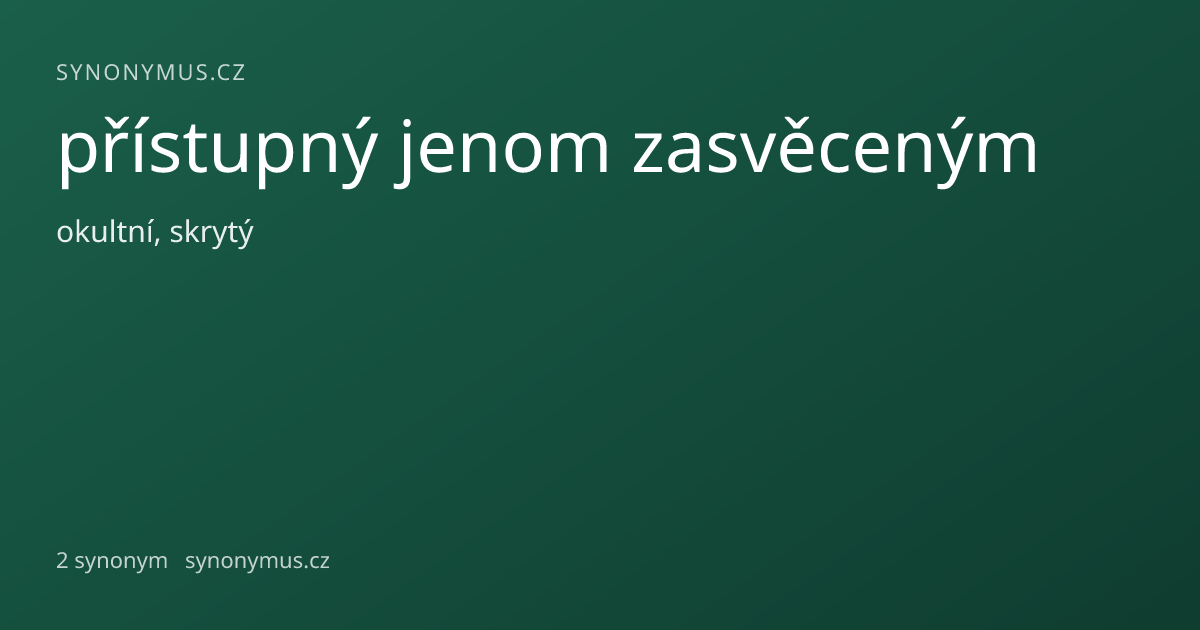 Náhled odkazu: přístupný jenom zasvěceným