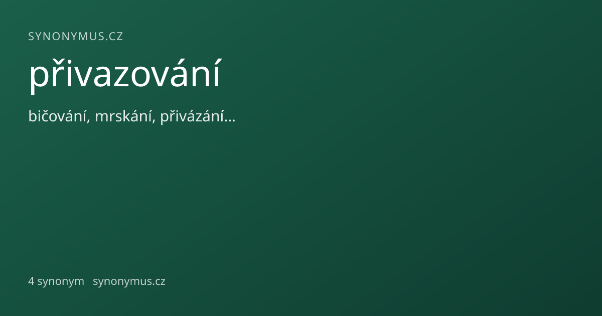 Náhled odkazu: přivazování