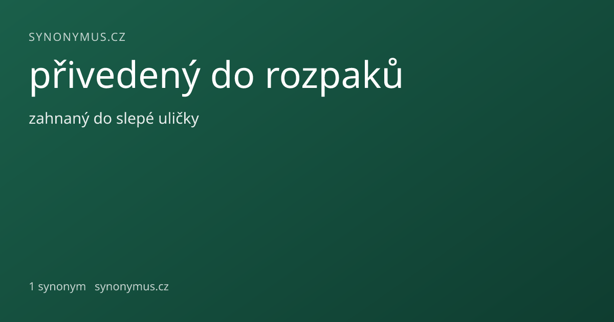 Náhled odkazu: přivedený do rozpaků