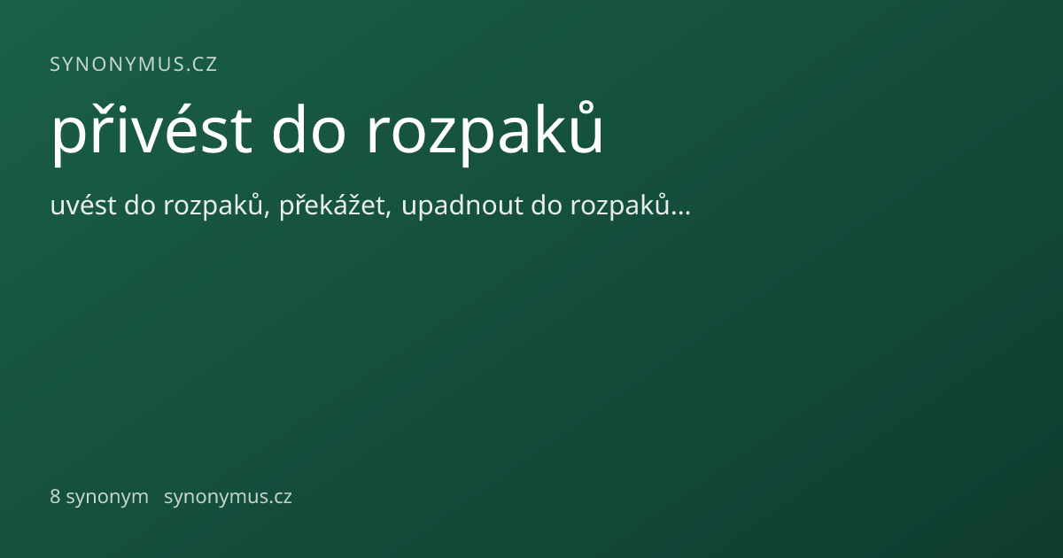 Náhled odkazu: přivést do rozpaků
