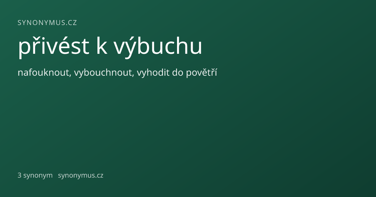 Náhled odkazu: přivést k výbuchu