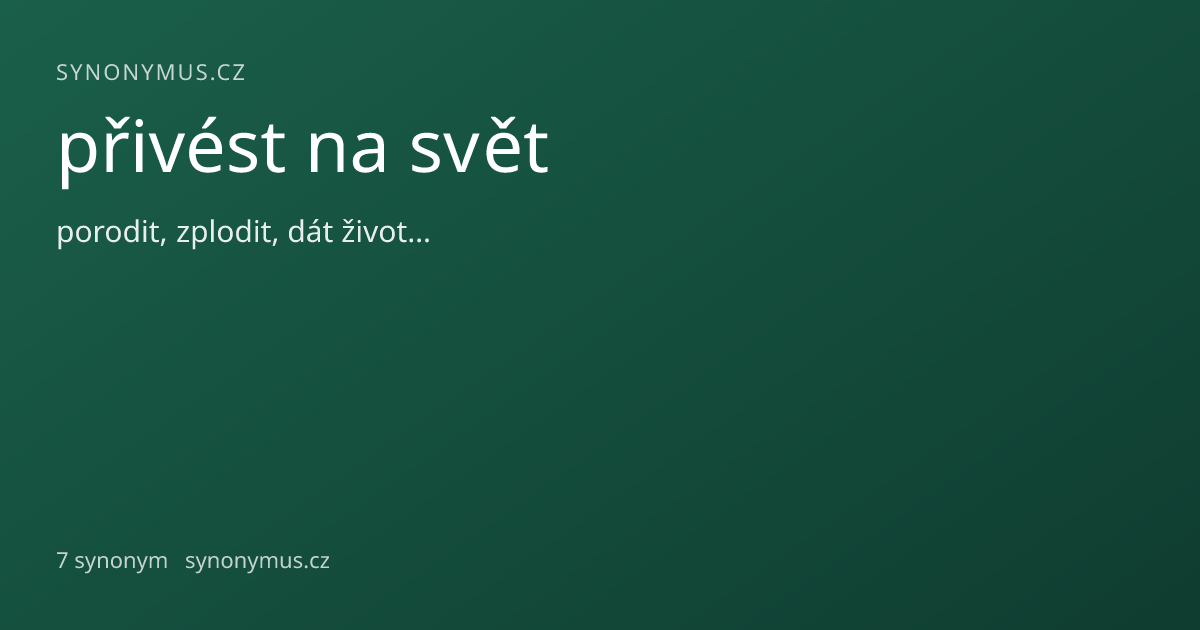 Náhled odkazu: přivést na svět