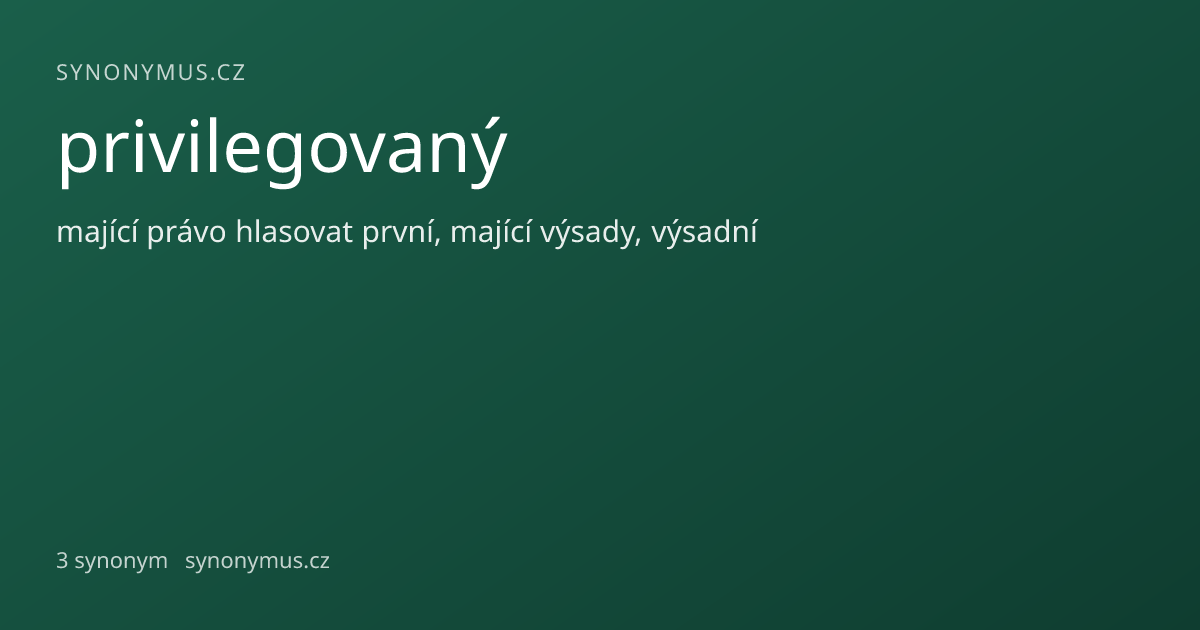 Náhled odkazu: privilegovaný