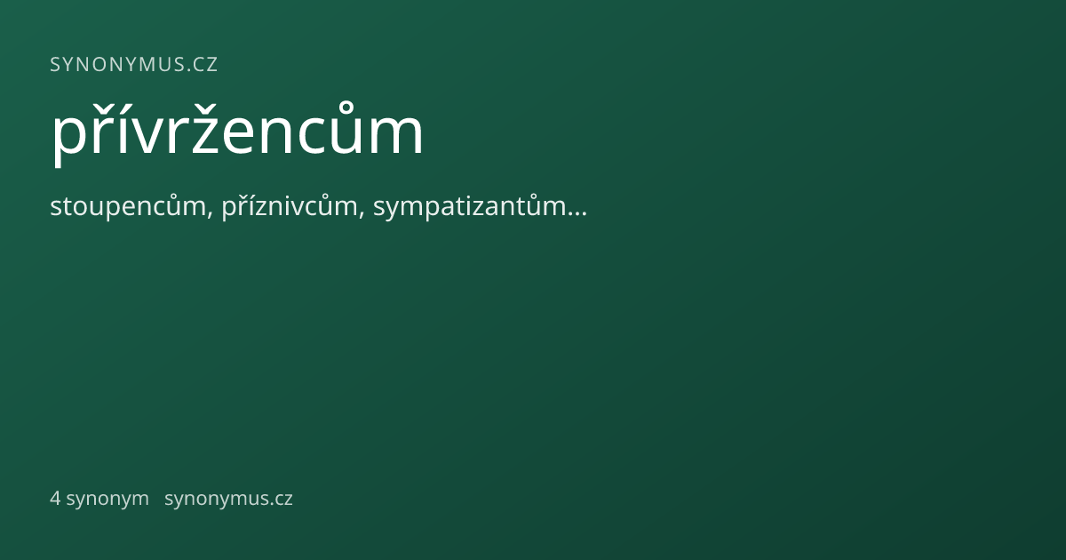 Náhled odkazu: přívržencům