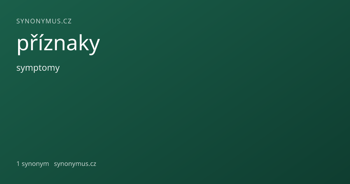 Náhled odkazu: příznaky