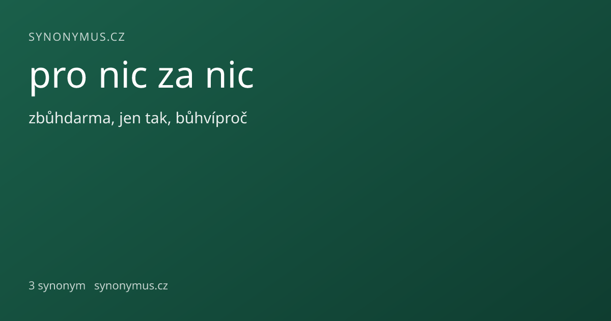 Náhled odkazu: pro nic za nic