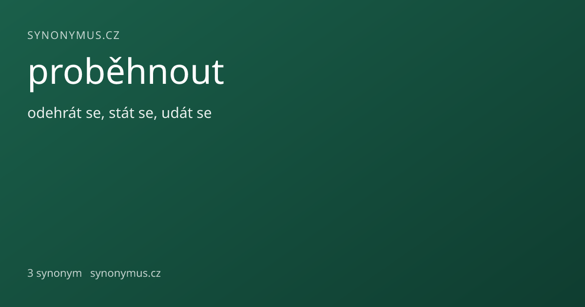 Náhled odkazu: proběhnout