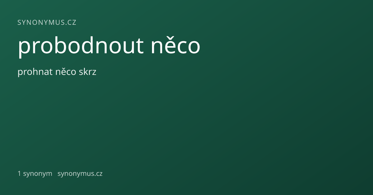 Náhled odkazu: probodnout něco