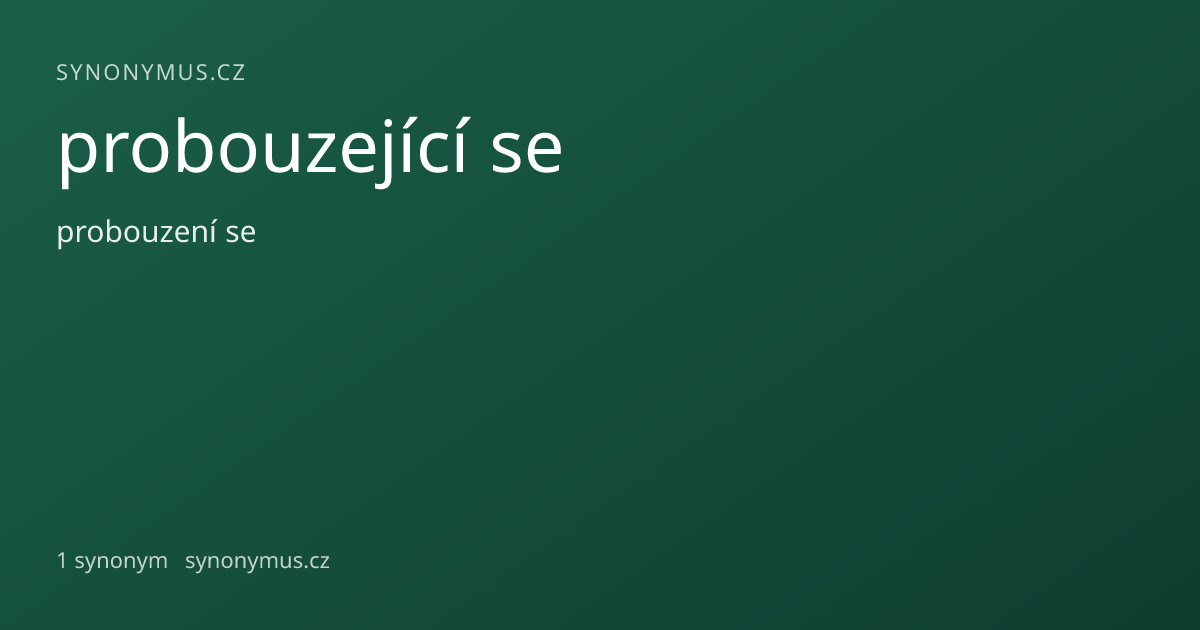 Náhled odkazu: probouzející se