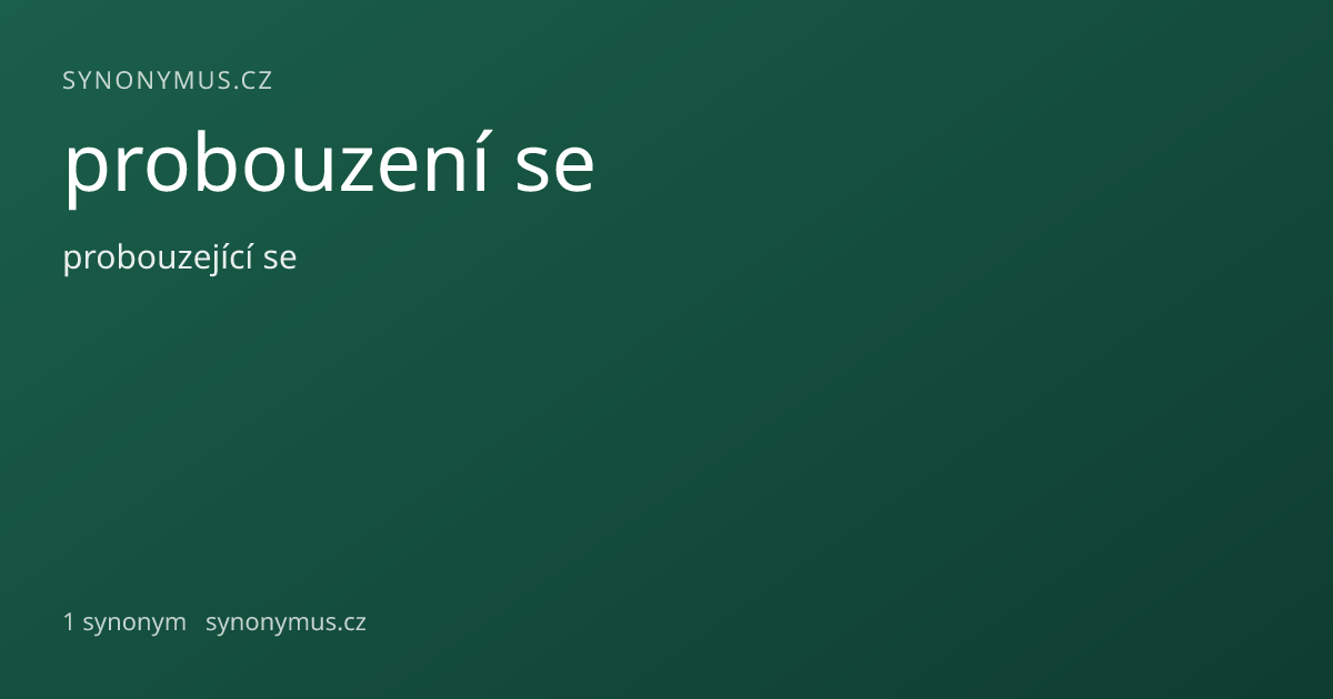 Náhled odkazu: probouzení se