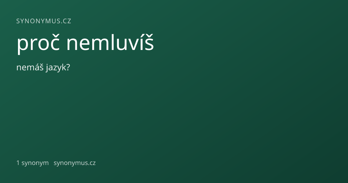 Náhled odkazu: proč nemluvíš