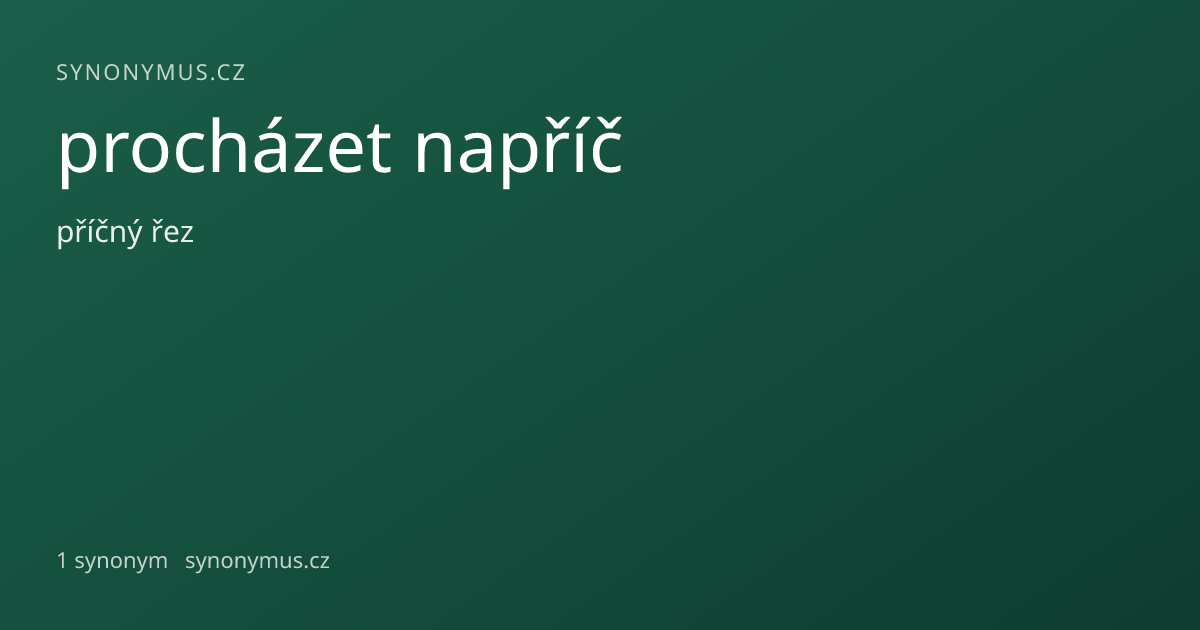 Náhled odkazu: procházet napříč