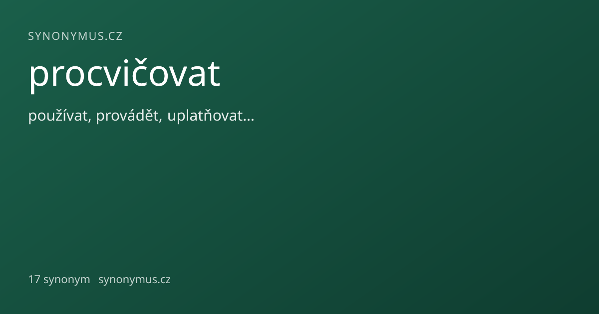 Náhled odkazu: procvičovat
