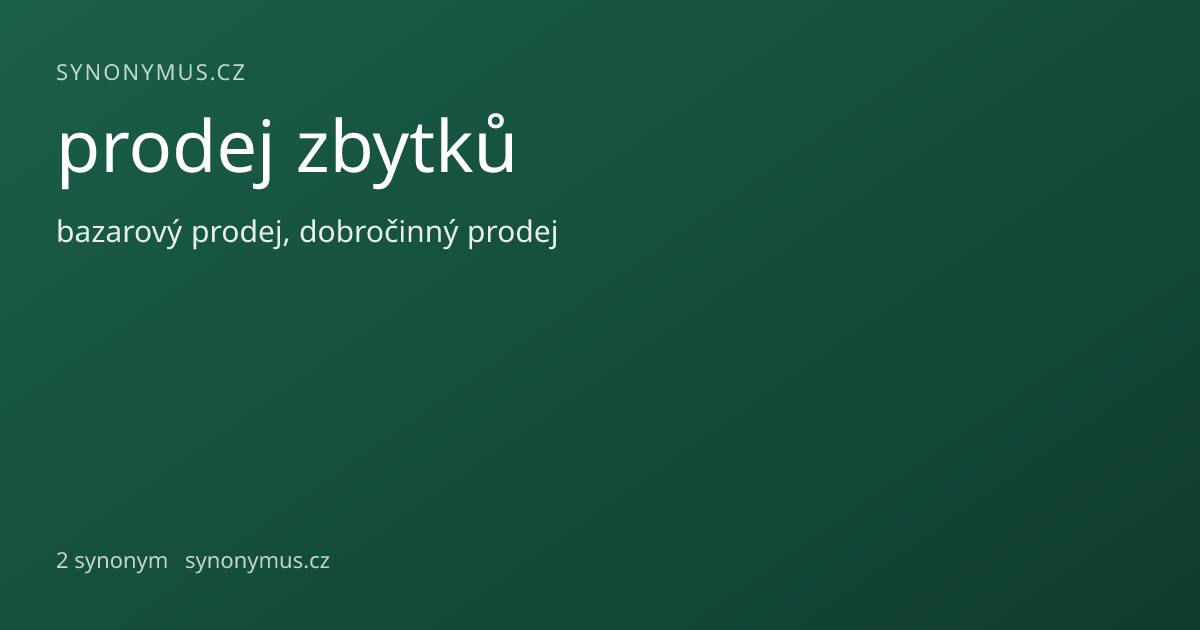 Náhled odkazu: prodej zbytků