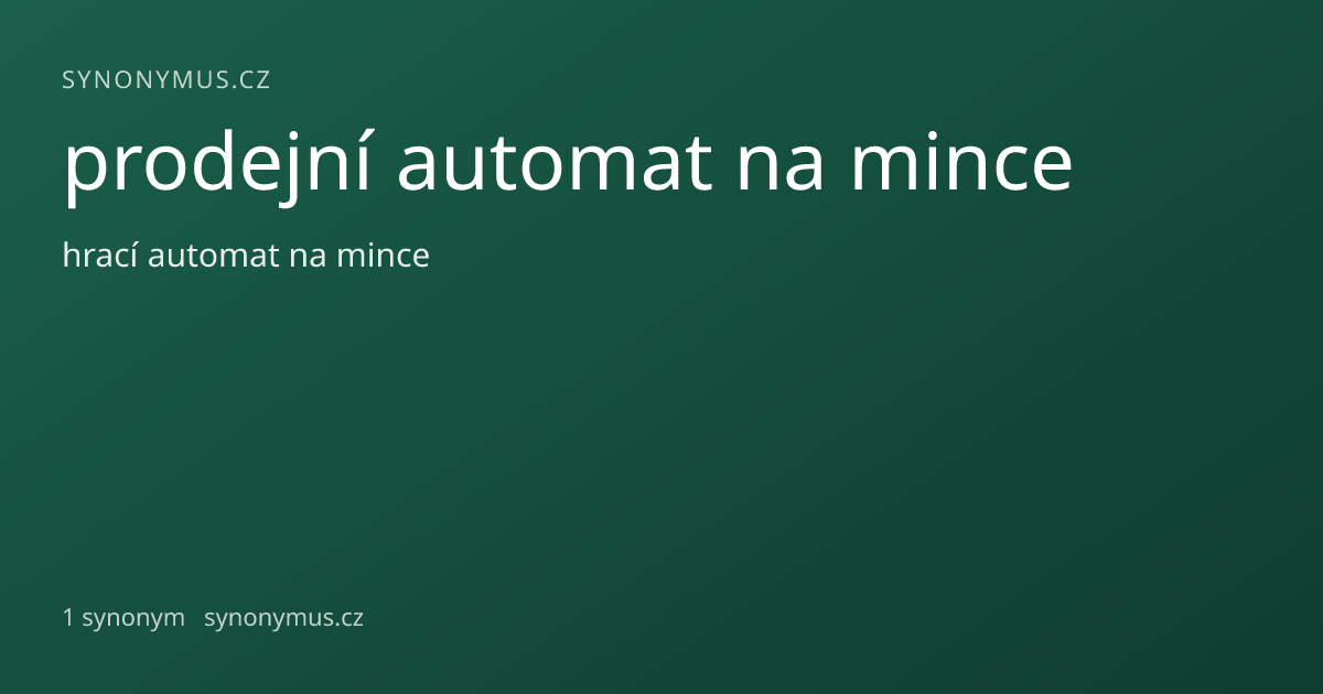 Náhled odkazu: prodejní automat na mince