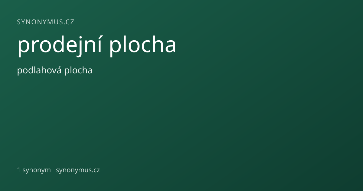 Náhled odkazu: prodejní plocha