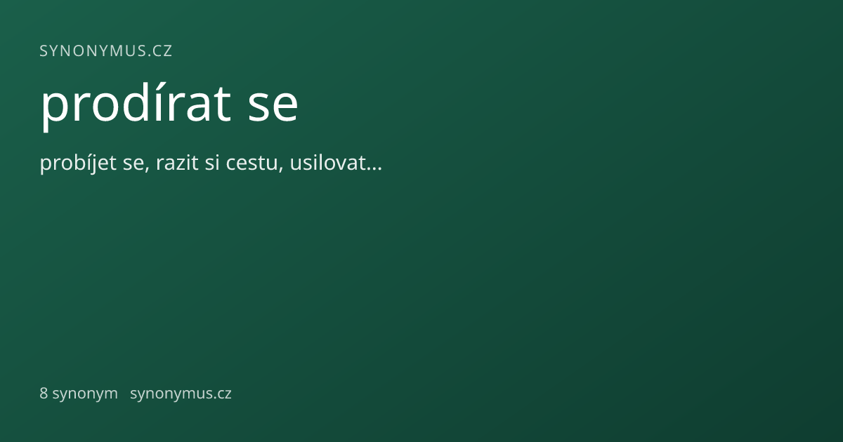 Náhled odkazu: prodírat se