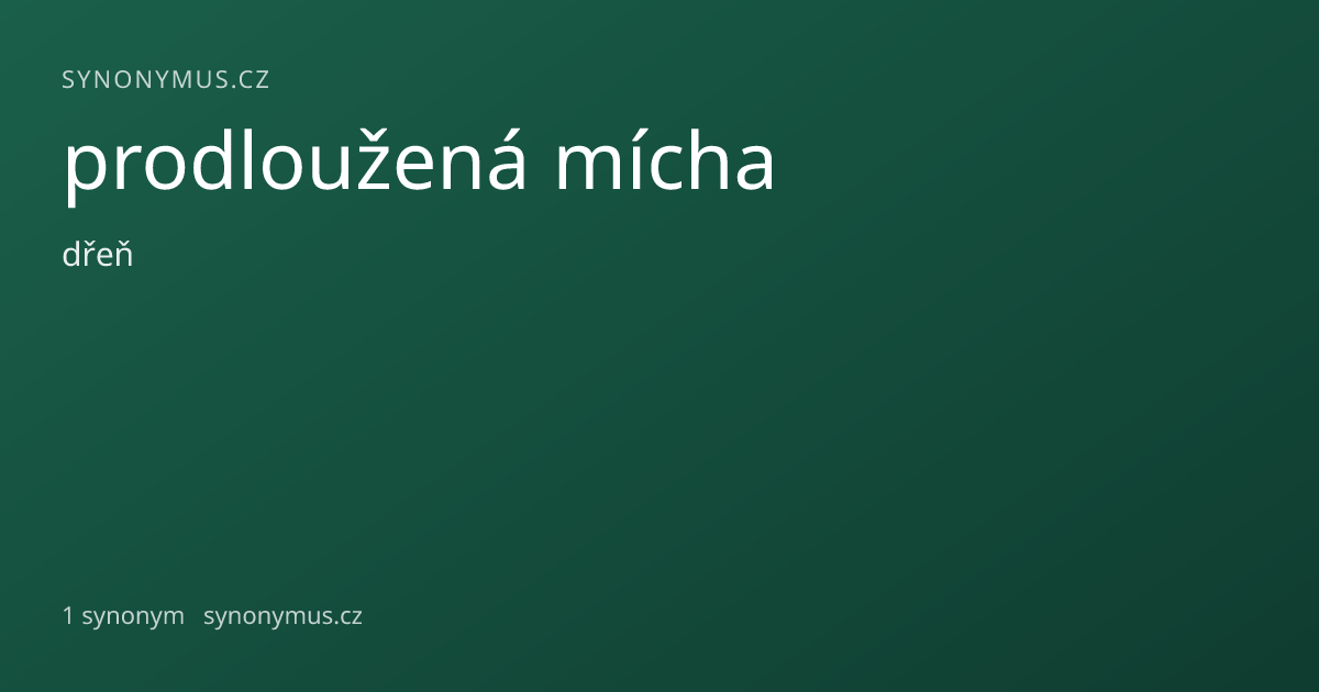 Náhled odkazu: prodloužená mícha