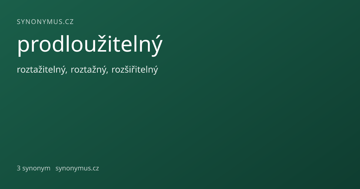Náhled odkazu: prodloužitelný