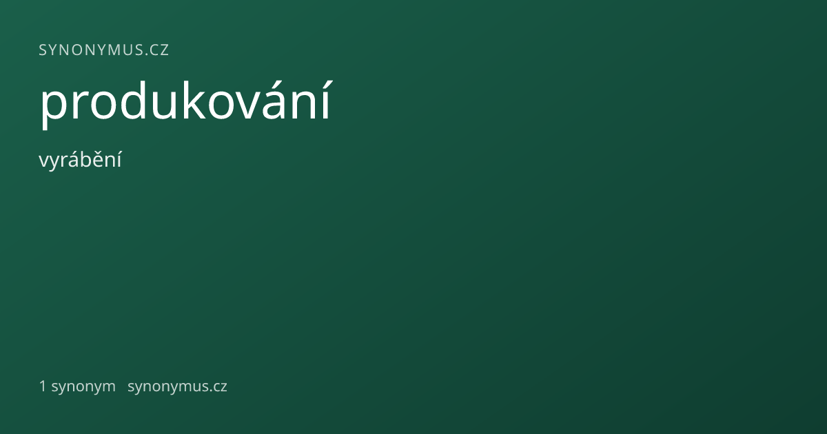 Náhled odkazu: produkování